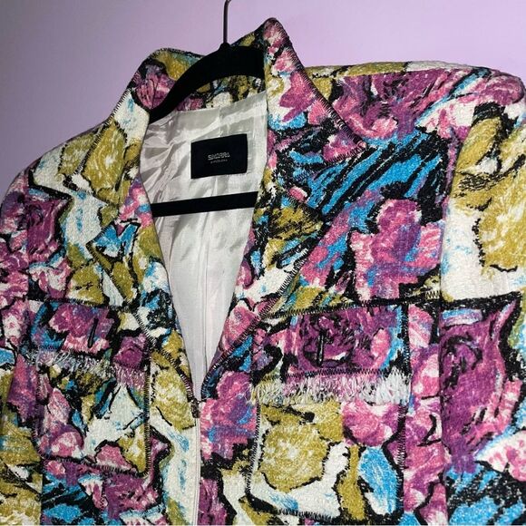 Simorra Barcelona Size 10 Jacket Stand Collar Zipper Blazer Art to Wear - Picture 2 of 9